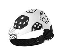miaozhen Nero e Bianco Dadi Raffreddamento fasce atletiche Testa elastica per il tennis Yoga escursionismo lavaggio faccia banda para la cabeza
