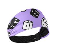miaozhen Nero e Bianco Dadi Viola Raffreddamento Yoga Fasce Elastico Sudore per il lavaggio del viso Basket Tennis Make up Diadema para ni?as