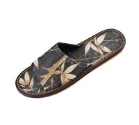 miaozhen Nero Oro Design Spa Pantofole Indoor Ultralight Carino para personalizzato Beach Sandali per il Partito di Viaggio Gli ospiti sandalias de playa para hombre, Design nero e oro, 36/37 EU