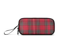 miaozhen Nylon Grande Matita Borse Classiche A Scacchi Rosso Nero Ad Alta Capacità Grande Cerniera Astuccio Cancelleria Sacchetto per Scuola Ragazzi estuche para