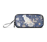 miaozhen Nylon Grande Matita Borse Coniglio Blu Vintage Grande Capacità Art Matita Caso Cancelleria per Università Insegnante estuche para