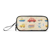 miaozhen Nylon Grande Sacchetto di Matita Con Cerniera Del Fumetto Colorato Auto Navi e Aerei Astuccio Ad Alta Capacità Con Cerniera Sacchetto di Cancelleria per gli Uomini del College estuche para