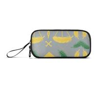 miaozhen Nylon Matita Bag College Piuma Modello Costellazione Verde Giallo Ad Alta Capacità Matita Caso Cancelleria Organizzatore per Ufficio Infermiera estuche para