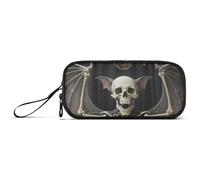miaozhen Nylon Matita Sacchetto Con Cerniera Anime Stile Evil Skeleton Tarocchi Grande Capacità Matita Astucci Cancelleria per College Adolescenti estuche para