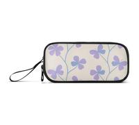 miaozhen Nylon Teen Matita Bag Bel Fiore Viola Beige Grande Capacità Matita Caso di Stoccaggio Cancelleria Organizzatore per il College Adulti estuche para