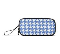 miaozhen Nylon Zipper Matita Bag Classica Blu Bianco Pied de poule Ad Alta Capacità Penna Matita Astuccio Cancelleria Borsa per College Infermiera estuche para