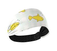 miaozhen Ocean Animal Fish Shark Dark Yellow Stripe no slip sport fascia elastica per il basket make up diademi calcio para el cabello