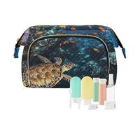 miaozhen Ocean Animal Turtle Make Up Borse Per Le Donne Leggero Trucco Periodo Bag per Le Donne Viaggio para maquillaje, tartaruga animale oceano, moderno