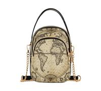 miaozhen Ocean Map Globe Explorer alla moda trapuntato borse a tracolla per le donne con multi tasche borsa a mano regali di compleanno per le donne bolso cruzado para mujer