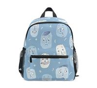 miaozhen Old Style Cartoon Faces Baby Blue zaino scuola per bambini ragazzi borse libro di sicurezza con nome tag per ragazze bulto para ni?os