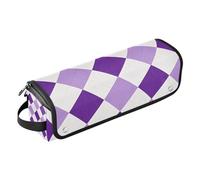 miaozhen Organizer 2 in 1 per strumenti per capelli, con cuscinetto resistente al calore, impermeabile, organizer da viaggio per arricciacapelli, ferro da stiro, volumizzante, styler, lavanda rombo a