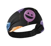 miaozhen Palloncino in peluche colorato Helloween traspirante sudore assorbente fascia elastica sudore per yoga corsa allenamenti palestra banda para el cabello
