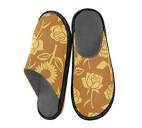 miaozhen Pantofole da donna giallo miele e marrone rosa e girasole pantofole da interno da donna in memory foam scarpe da casa pantofole da casa da donna pantofole comode pantofole per le donne 9