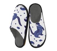 miaozhen Pantofole da donna Indaco giocoso Otter Polka Dot Pantofole per le donne Scarpe da casa in memory foam pantofole da donna per la casa pantofole comode da donna 38
