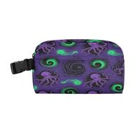 miaozhen Piccola borsa isolata a tenuta stagna isolata Lunch Box per le donne mantiene il cibo caldo pranzo Cooler Tote per il lavoro ufficio viola scuro animale mare mostro verde bolsas de almuerzo