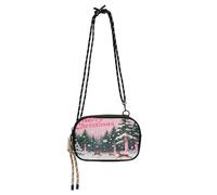 miaozhen Pink Merry Christmas Deer and Tree Cross Body Bag Mens Comfort con tracolla regolabile borsa nera Walk the dog bolsos de hombro para mujer