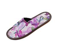 miaozhen Pittura a olio Boho Fucsia Floreale Spa Doccia Pantofole Indoor Outdoor Traspirante Antiscivolo Personalizzato Slides Sandali Pool Slide per Ospiti, Hotel, Viaggi, Aereo sandalias de playa