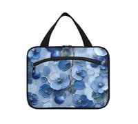 miaozhen Pittura ad olio Mirtillo Taupe Blu appeso articoli da toeletta borsa per gli uomini con gancio, designer chic per gli elementi essenziali da viaggio per le donne estuches para maquillaje L
