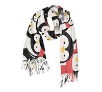 miaozhen piuttosto cashmere sentire sciarpe calde per le donne per l'ufficio Carino Cartoon Penguin Inverno bufandas para mujer para frio