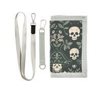 miaozhen Portafogli Trifold Pocket William Morris Style Pirates Verde Scuro