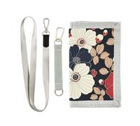 miaozhen Portafoglio a tre ante da uomo in stile giapponese floreale per le donne semplice casual mens portafoglio con cordino billetera tarjetero para hombre