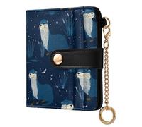 miaozhen Portafoglio bifold da donna in pelle PU comodo ranch lontra blu scuro portafoglio in pelle PU per donne ragazze
