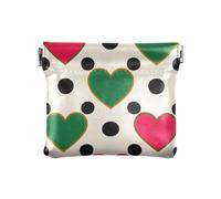 miaozhen Portamonete in pelle a pois con cuore colorato conveniente porta carte per le signore guarda monedas para carro, Cuore colorato a pois, 1 size