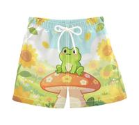miaozhen Quick Dry Boy Swim Trunk 2T, Girasole Funghi Rana, 8 anni