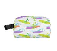 miaozhen Ragazzi Mens Lunch Bag Comodo Lunch Box per Ragazze Teen Mantiene il cibo caldo Rettangolare Borsa Pranzo per Scuola College Trendy Fluorescente Verde Barca Nota Bianco viandas para comida