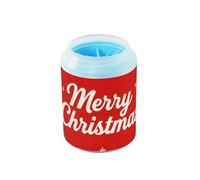 miaozhen Red Merry Christmas Portable Dog Foot Cleaner Cup con morbida spazzola da massaggio piedi macchina per la pulizia per cani e gatti di piccola taglia media accessori para Perros