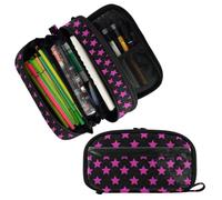miaozhen Resistente agli strappi multi-slot matita sacchetto rosa stella senza cuciture Bold Y2k per la scuola teen ragazza ragazzo uomini donne