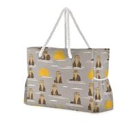 miaozhen Robusta borsa tote da donna per viaggi con cerniera Lazy Sundown Otter Brown carry on tote bag per le donne Essenziali da viaggio Regali da spiaggia Regali di compleanno per le donne