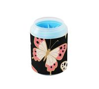 miaozhen Rosa e Oro Farfalla Portatile Cane Zampa Rondella con Morbido Silicone Spazzola Animali domestici Kit di Pulizia per Gatti Cani cepillos para Perros