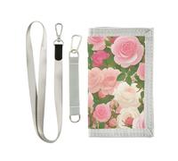 miaozhen Rose Flower Patterns 3d Visual portafoglio sottile per le donne pop colorato portafoglio sottile con cordino carteras para hombres