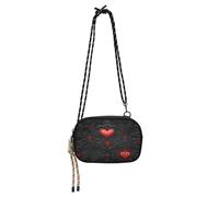 miaozhen Rosso e Nero San Valentino Amore Romantico Piccola Borsa a Tracolla per Donna Bellezza con Tracolla Regolabile Mini Borsa a Tracolla Fai una passeggiata bolso impermeabile para mujer