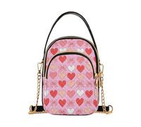 miaozhen San Valentino Cuori Rosa Rosso Fiocchi alla moda trapuntato borse a tracolla con multi tasche borse a mano per le donne per l'autunno bolso cruzado para mujer
