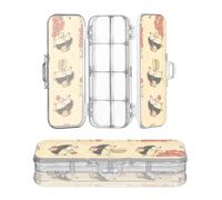 miaozhen Scatola di plastica trasparente per matite a doppio ponte raccolto autunno riccio frutta penne trasparenti custodie per forniture di cancelleria con scatto e coperchio