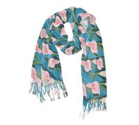 miaozhen scialle lungo di modo di sentire il cachemire carino per la primavera Rosa Blu Calla Lily chalinas para mujer de frio