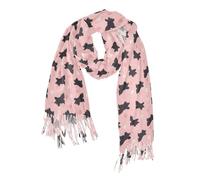 miaozhen Sciarpa alla moda in cashmere per le donne freddo a prezzi accessibili Natale per le donne Black Scottish Terrier Paw Peach chalinas para mujer de frio