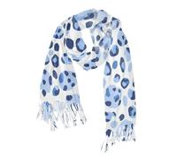 miaozhen Sciarpa morbida in cashmere caldo per le donne per la primavera Leopard Print Blue chal para mujer elegantes invierno