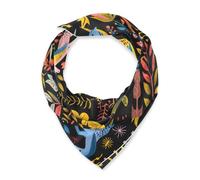 miaozhen Sciarpa quadrata in seta funky per le donne per Natale 35,4 pollici Carino Doodle Disegni Unicorni Design bufandas para mujer elegantes