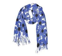 miaozhen sciarpe accoglienti in cashmere per le donne per idee natalizie Susan dagli occhi neri Simple Line Art Valentinesnes Blue chalinas para mujer de frio