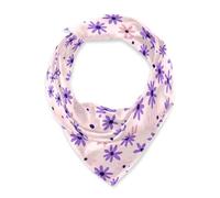 miaozhen Sciarpe di moda quadrate di seta per le donne per Natale 35 In Semplice Viola Daisy Pastel Pink Sfondo bufanda para mujer elegante