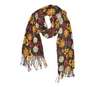 miaozhen sciarpe morbide in cashmere per le donne di Natale per le signore Moda Inverno Daisy Calendula bufandas para mujer para frio