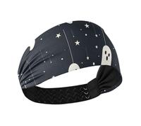 miaozhen Scream Hanging Fantasmi Stelle Halloween Raffreddamento fasce per adulti per le donne Elastiche fasce sudate per la Palestra lavaggio viso tennis Allenamenti banda para la cabeza