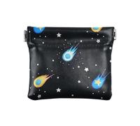 miaozhen Shooting Stars Cartoon Black Sky Change Wallet Fancy Card Cases Money Organizers per gli uomini donne viaggio soporte de monedas para, Stelle cadenti cartone animato cielo nero, 1 size