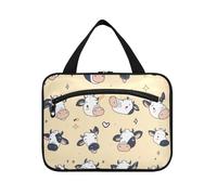 miaozhen Simpatico animale mucca champagne appeso toilette borsa da viaggio appeso con gancio, design espandibile per gli uomini estuche para guardar maquillaje L, carino animale Mucca Champagne