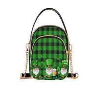 miaozhen St Patricks Day Gnomes Green Buffalo Plaid borsa da viaggio a tracolla alla moda con multi tasche borsa a mano per le madri bolso cruzado para mujer