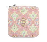 miaozhen Stile Boho Light Pastel Peach Jewelry Storage Case Mini Storage Organizer (utente) Portatile per le Donne