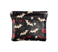 miaozhen Stile Gotico Oscurità Labbra Rosse Cuoio DELL'UNITÀ di elaborazione Piccola Moneta Comodo Card Key Organizer per Gli Uomini Donne Viaggio monedero chico para, Stile gotico scuro labbra rosse,